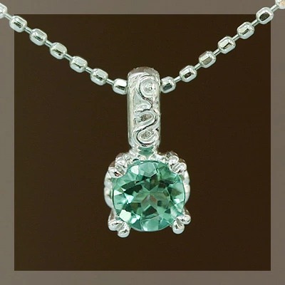 グリーントルマリンツタの葉ペンダントトップ PT900 K18 K10対応