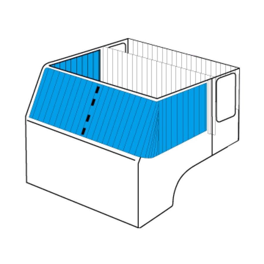 仮眠カーテン 金華山 チンチラ ノーマル(片面)仕様 / トラック用品貨物