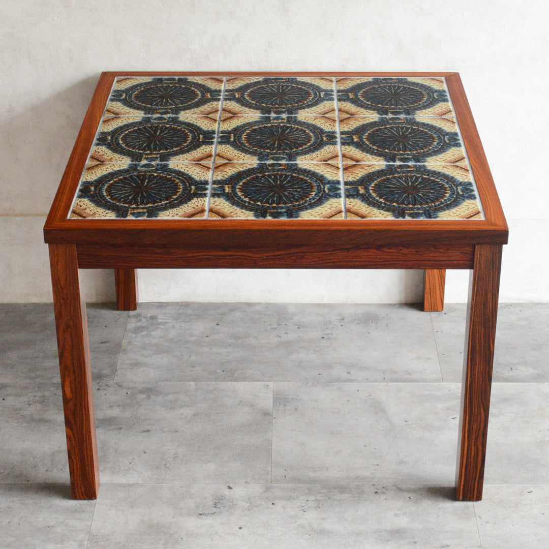 デンマークヴィンテージ タイルトップローテーブル P-17（ローズウッド