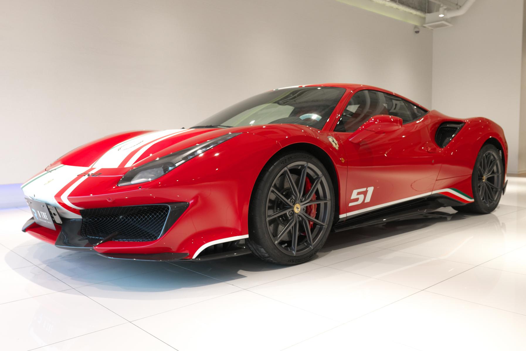 R TRE 横浜 フェラーリ 488 ピスタ ピロティ 並行輸入 ロッソコルサ