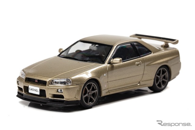 R34 GT-R プレミアムモデルを1/43スケールで再現、VスペックII N1/M