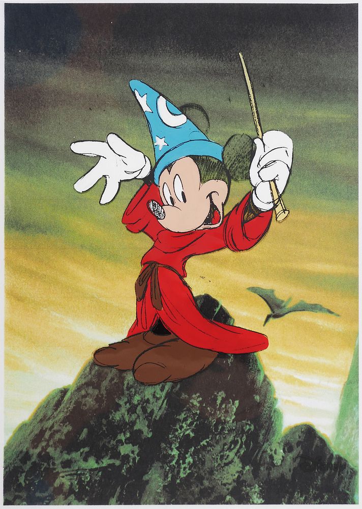 MICKEY MOUSE SORCERER'S APPRENTICE Animation Cel for sale at
