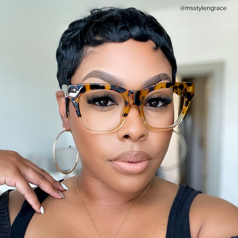 Tandy Rectangle Tortoise Two-Tone Eyeglasses | Zeelool