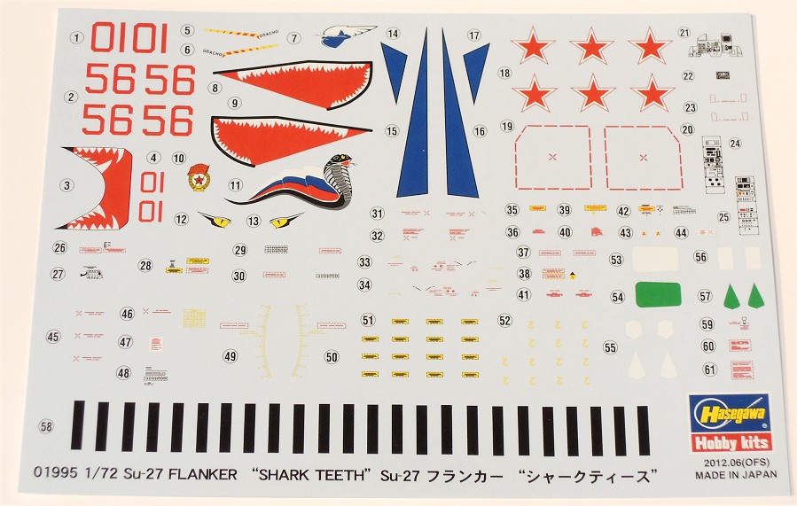 1/72 Su-27 フランカー 'シャークティース' - サン星
