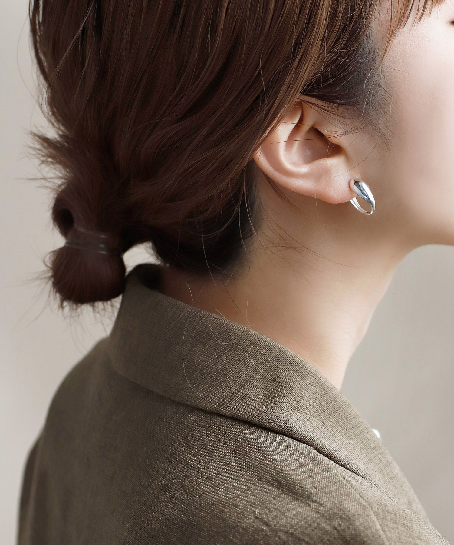 mimi33】ニュアンスラインフープピアス[silver925][Ownideal
