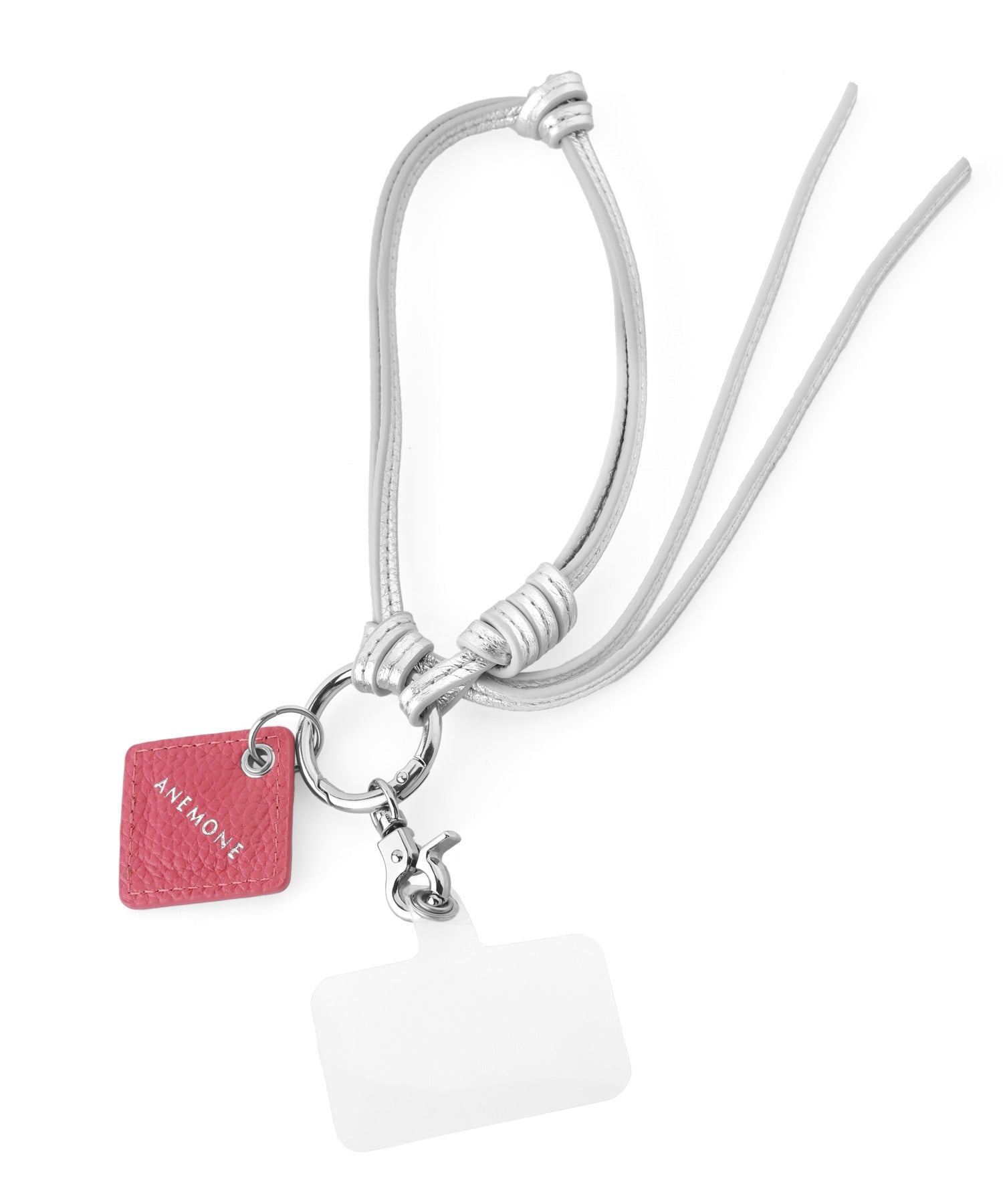 ANEMONE】カラーレザーイニシャルストラップ｜アネモネ・シエナロゼ