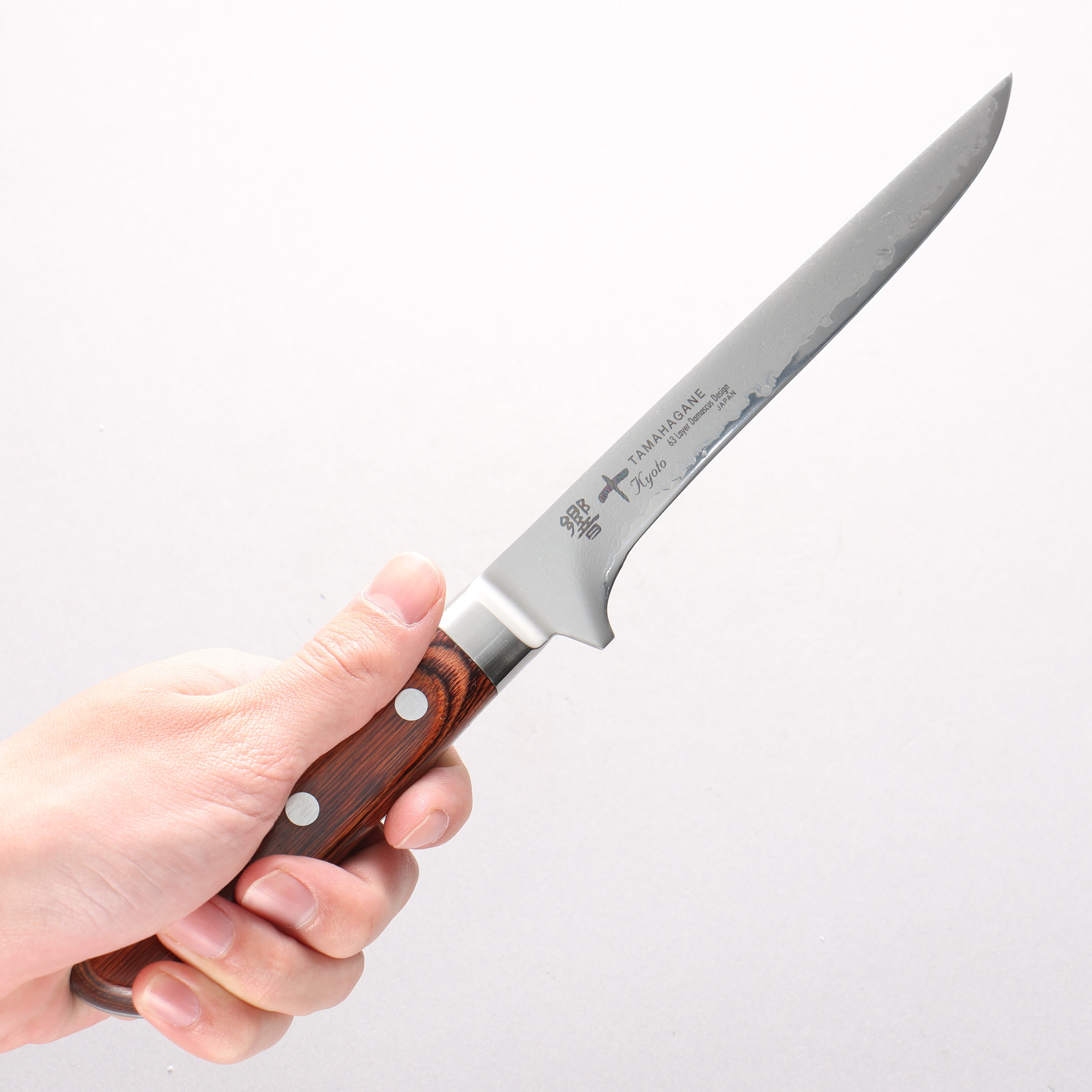 玉鋼 響十 63層 ダマスカス ボーニングナイフ 160mm KP-1119 – 清助