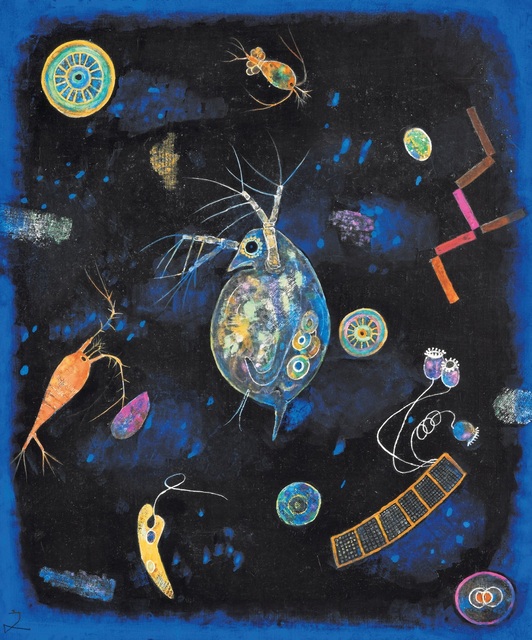 堀文子「命といふもの」描きおろし原画『秋の実り』額装｜没後5年。命