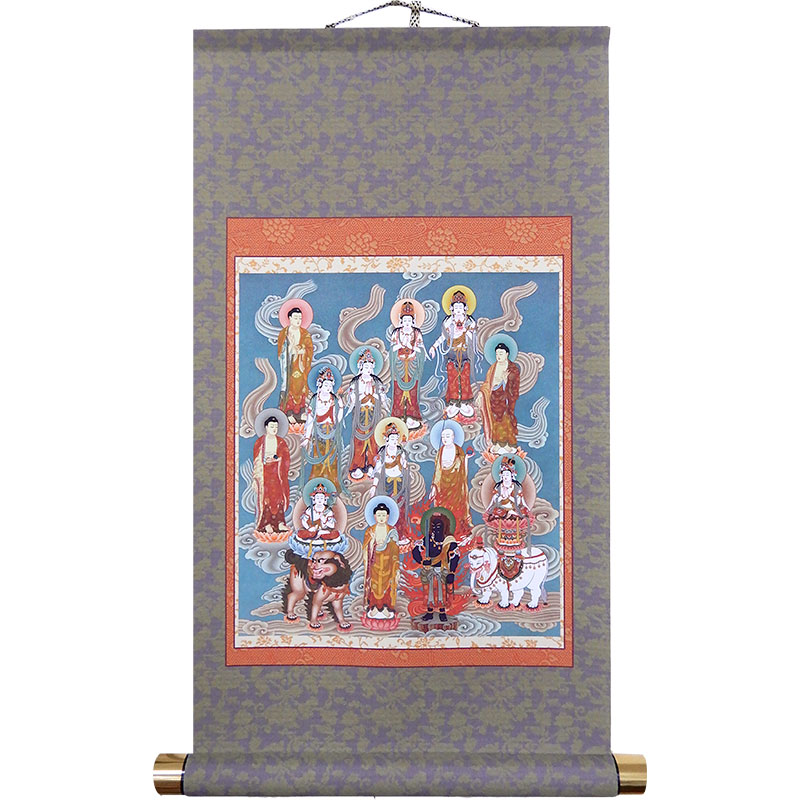 楽天市場】掛け軸 「極楽浄土図 （観経曼荼羅）」 模表装 30x61cm