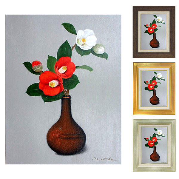 楽天市場】油彩画 F6号 千賀節子 「水仙」 真筆 額入り 額装絵画 油絵