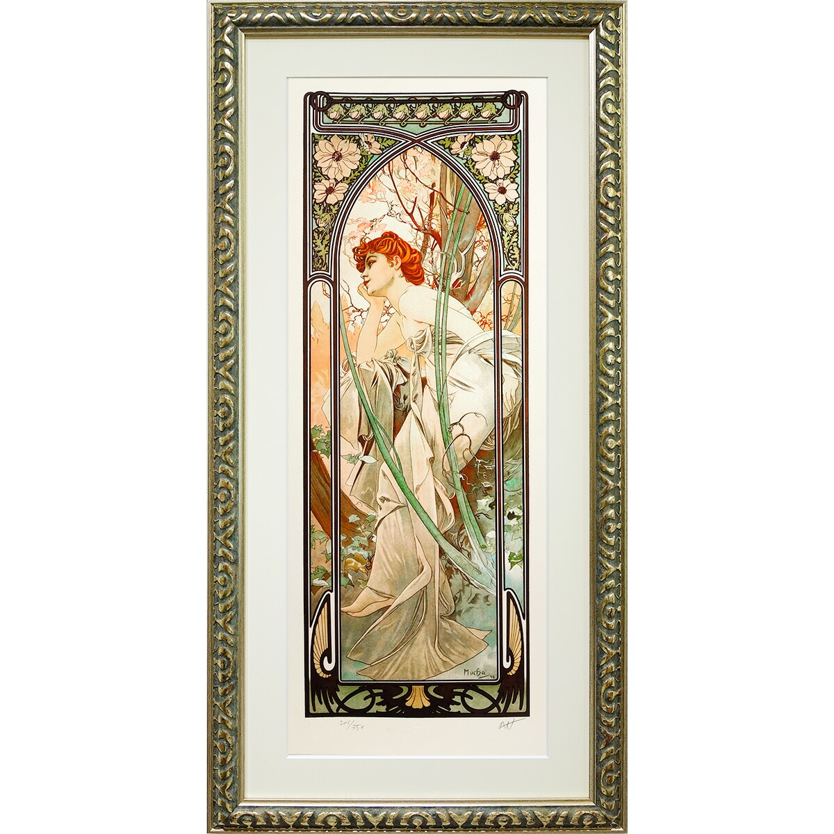 楽天市場】☆ 版画 ミュシャ 「JOB （小）」 シルクスクリーン 複製画