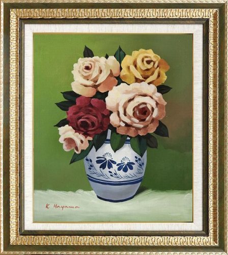 楽天市場】山本彪一『薔薇』油絵・油彩画F4(4号)【中古】 : 内田画廊