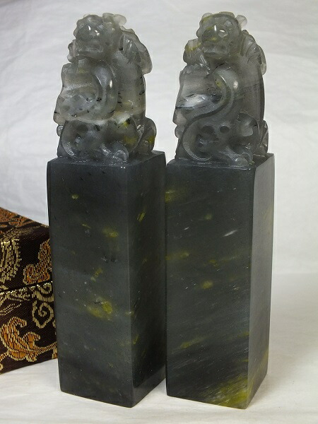 楽天市場】□龍香堂□☆寿山石桃花凍石「大型印材」147mm : 龍香堂