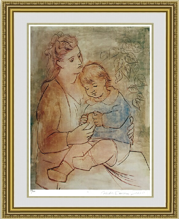 楽天市場】【版画・絵画】パブロ・ピカソ『母と子』ジクレー□新品