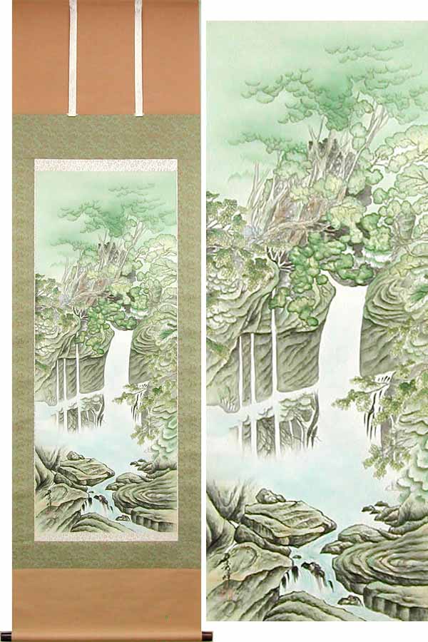 楽天市場】掛け軸 深山幽谷・四季山水 （葛谷聖山） 送料無料 【掛軸