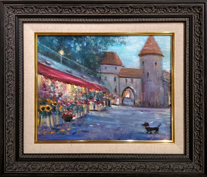 楽天市場】絵画 「ワイン畑へ続く路」 油彩画 油絵 原画 風景画 P6