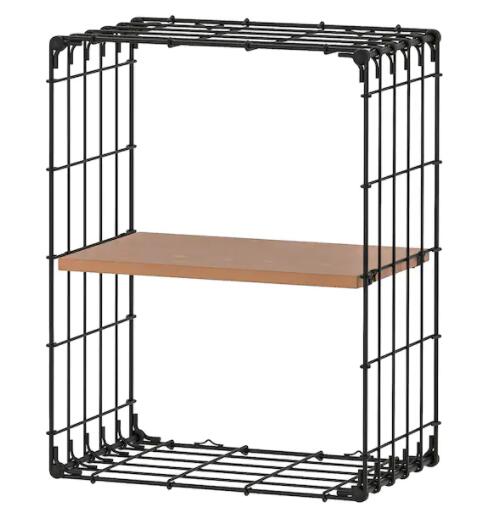 楽天市場】IKEA イケア ウォールシェルフ ブラック パイン材