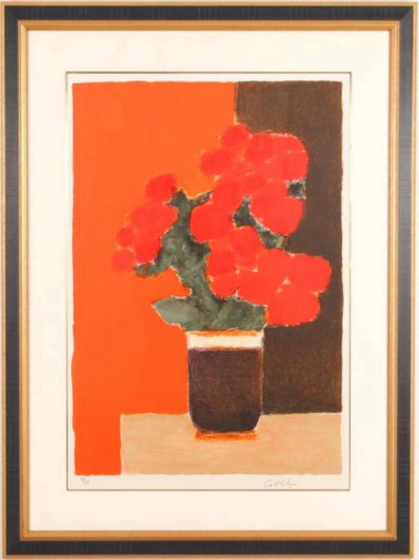 楽天市場】額入りポスター ベルナール カトラン AC 赤いテーブルの上の