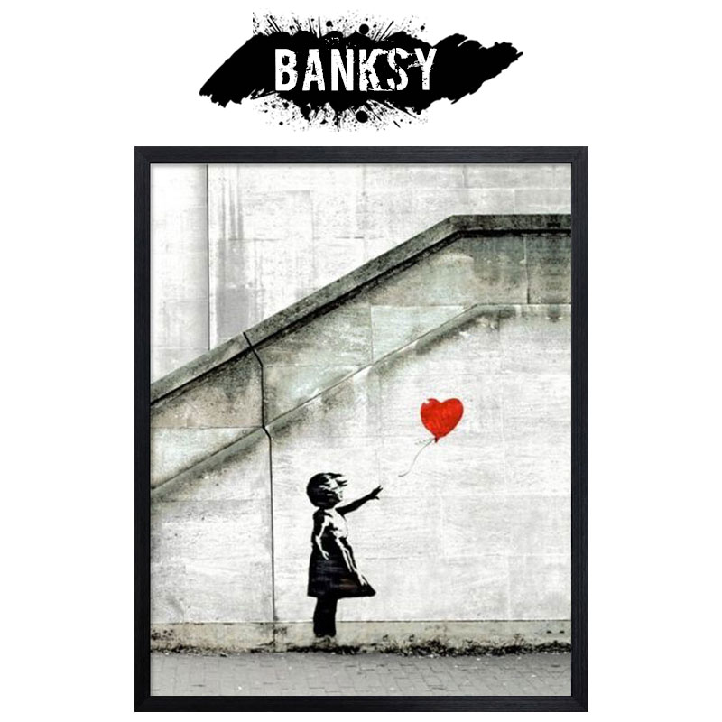 楽天市場】バンクシー 風船と少女 Banksy Red Balloon 絵画 引っ越し