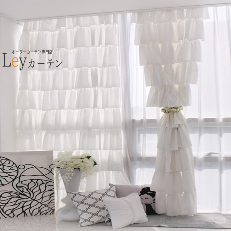 楽天市場】かわいいレースカーテン とてもオシャレな カーテン 片開き