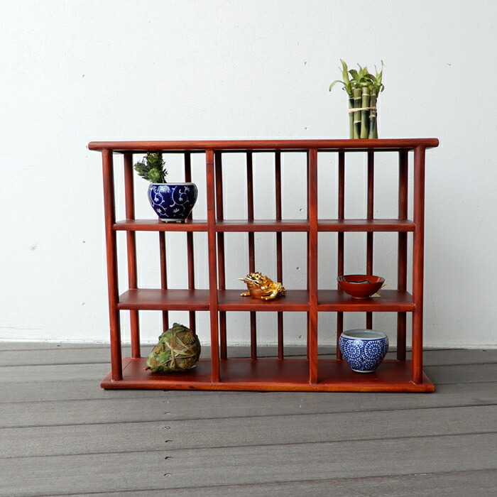 楽天市場】飾り棚 和風 和室 床の間 丸形 シノワズリ 珍品棚 盆栽棚