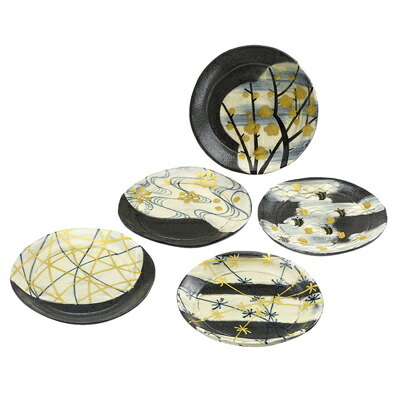 楽天市場】【美濃焼】窯元蔵珍窯 【魯山人写し】鉄絵金彩絵替皿揃 : 蔵珍窯