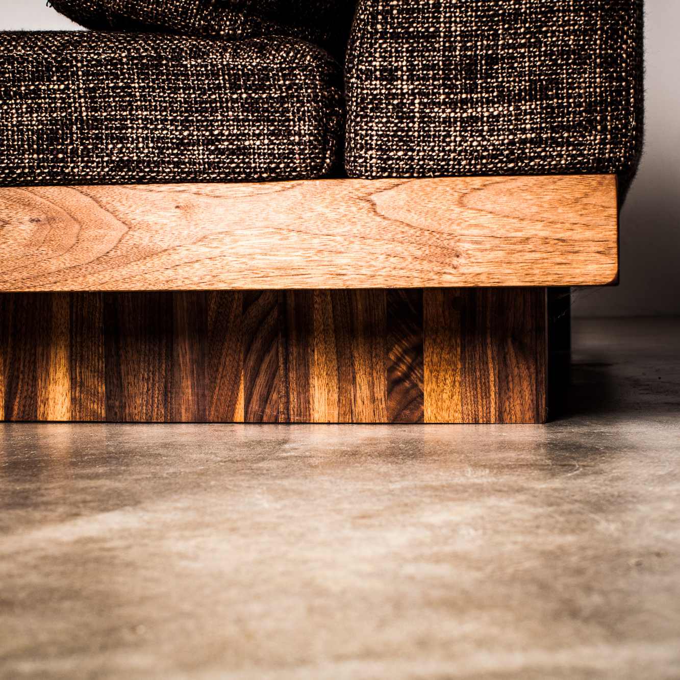 デニッシュ アームレスカウチソファ (幅90cm フレーム樹種