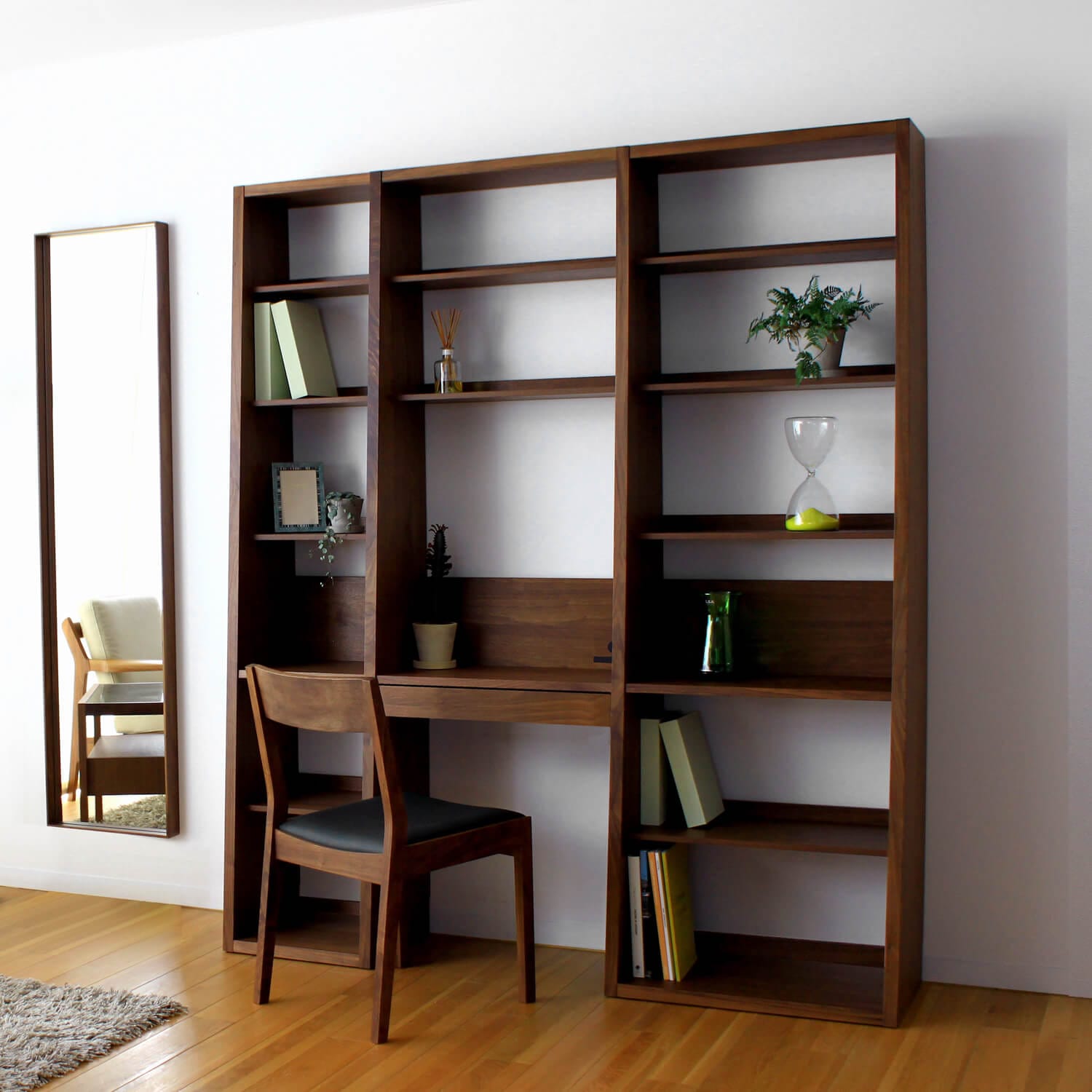 ガレ ブックシェルフ＆デスク(ウォールナット) | 高野木工(TAKANO