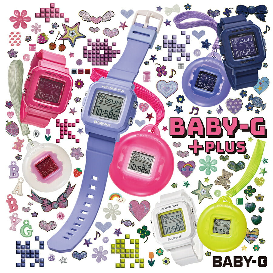 BABY-G+PLUS BGD-10K-4JR レディース 電池式 デジタル スクエア 樹脂