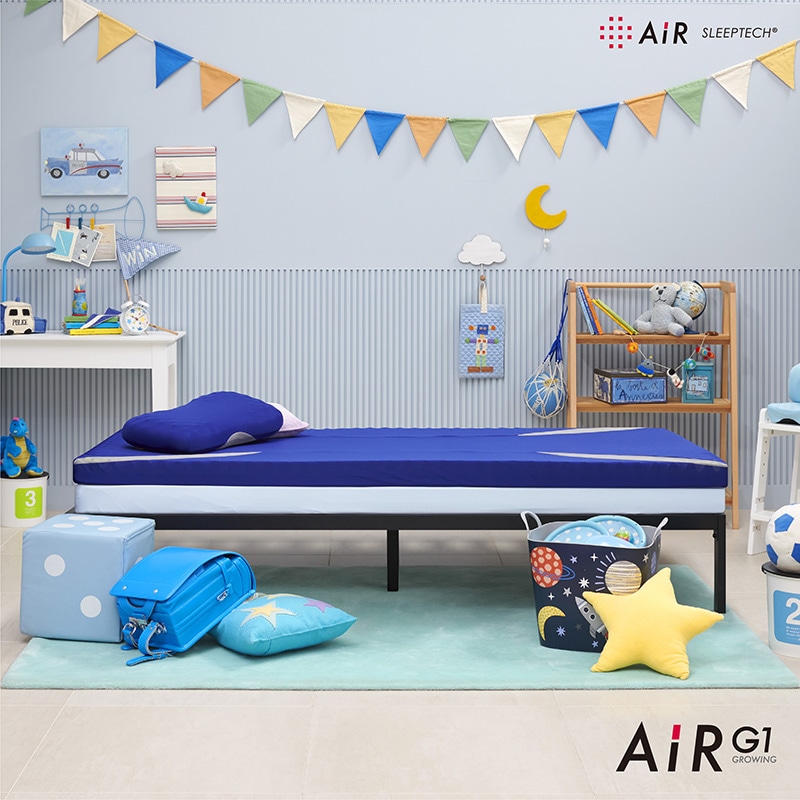 エアーG1]マットレス(（シングル）幅97×長さ195×厚さ7cm ブルー