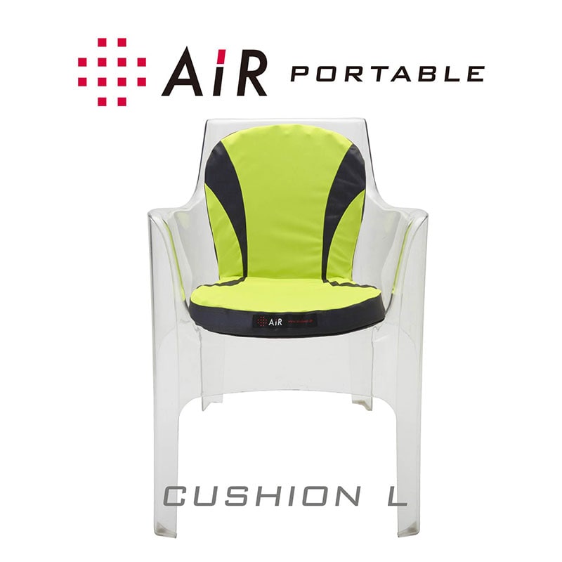 エアーポータブル]クッション/L （Lサイズ）5cm×40cm×80cm イエロー