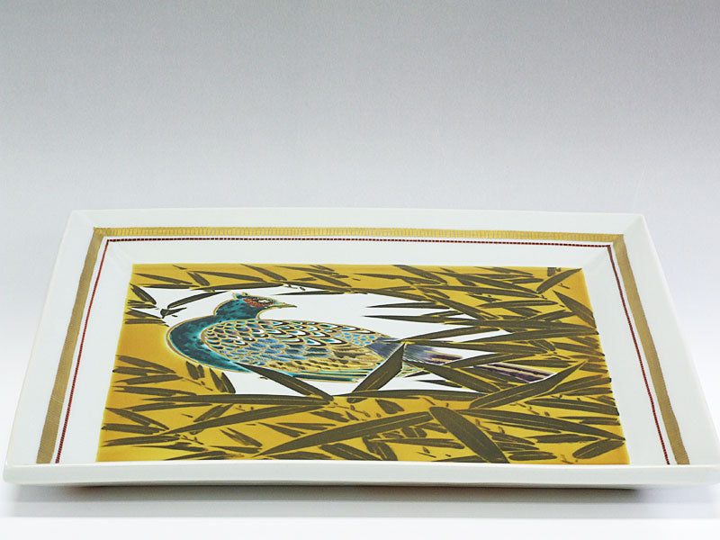 九谷焼【山岸大成作】竹に雉子飾皿 – 漆陶舗あらき 輪島塗 九谷焼 山中