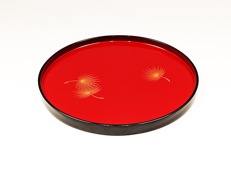 輪島塗 丸盆8.5寸 飛花 沈金（外黒内朱） – 漆陶舗あらき 輪島塗