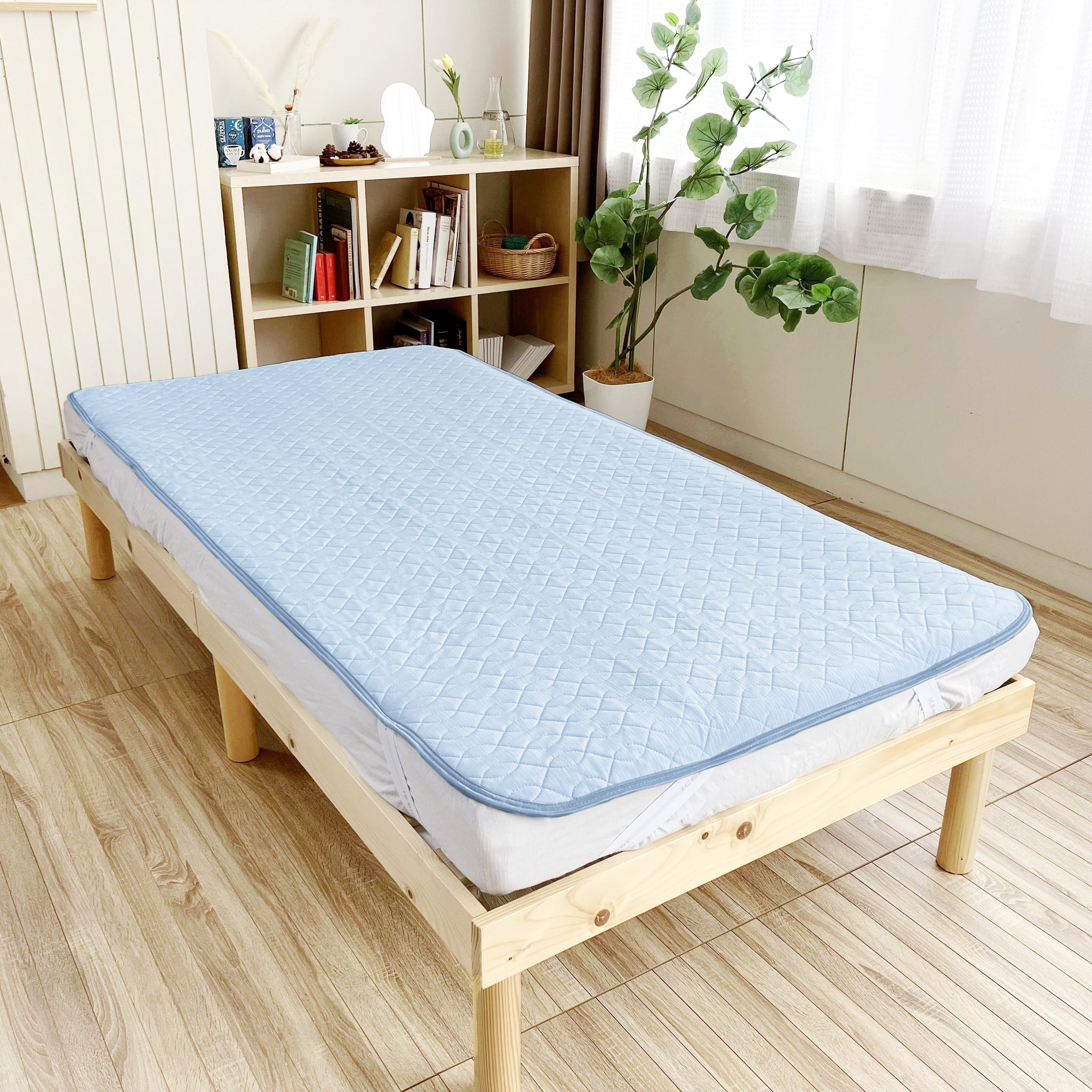 ロマンス小杉 アイスミンEX麻 敷きパッド 接触冷感 ウォッシャブル