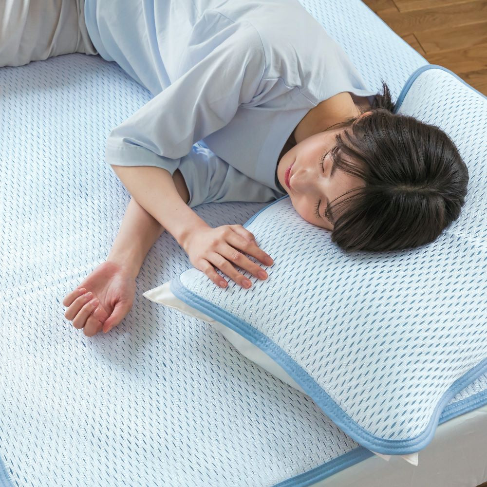 ロマンス小杉 アイスミンEX 敷きパッド 接触冷感 ウォッシャブル 四隅