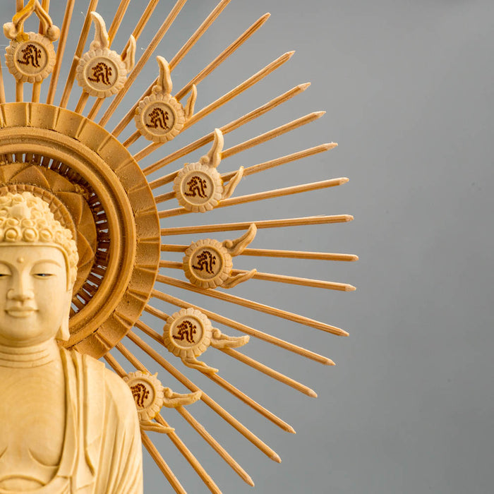 仏像 本尊 阿弥陀如来 六角台座 柘植 高田派 — 仏壇・仏具専門店 ぶつ