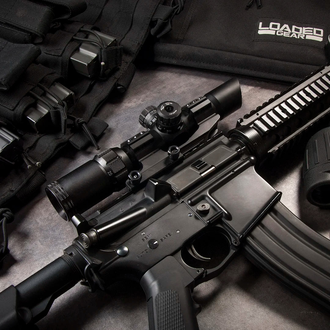 1-4x28mm SWAT-AR IR Mil-Dot Rifle Scope with Cantilever Mount