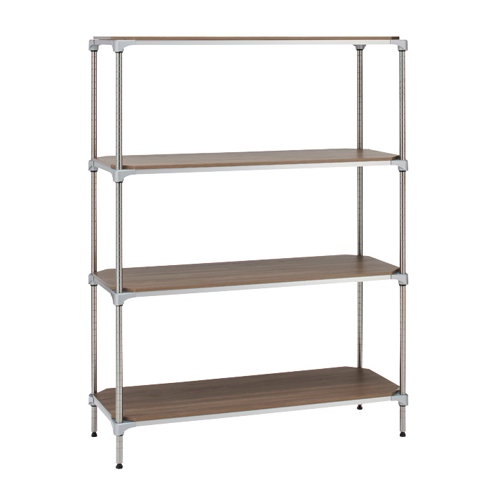 エレクターのスチールラック｜ベーシックシリーズ ウッドシェルフ