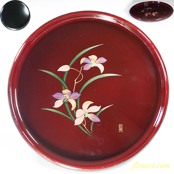 会津塗溜塗丸盆 | 和食器リサイクル通販専門店フリマート