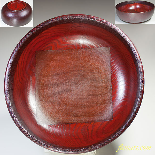 会津塗紅布着鈴木誠一郎八寸鉢 | 和食器リサイクル通販専門店フリマート