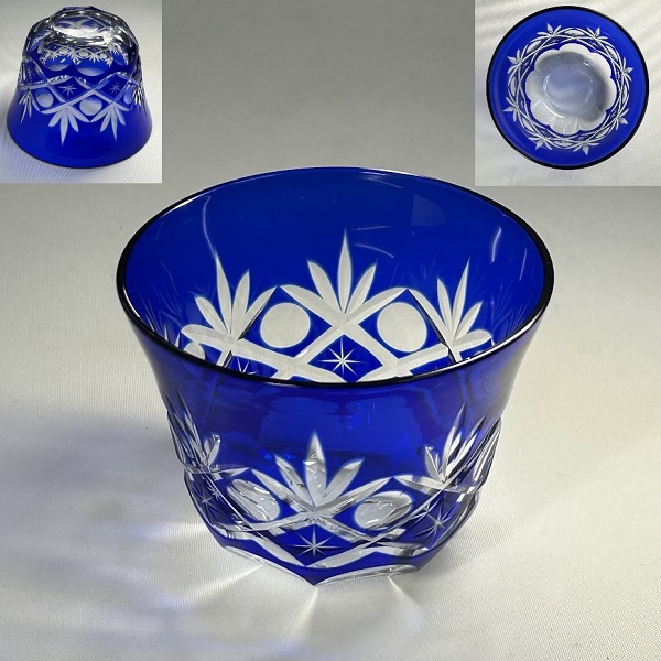 青被切子冷茶グラスW10345 | 和食器リサイクル通販専門店フリマート