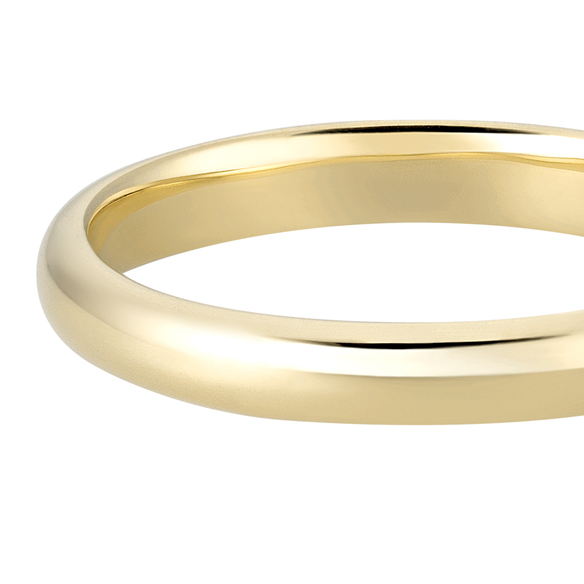K18 カラーゴールドリング〕K18 リング ライトイエローゴールド (幅約