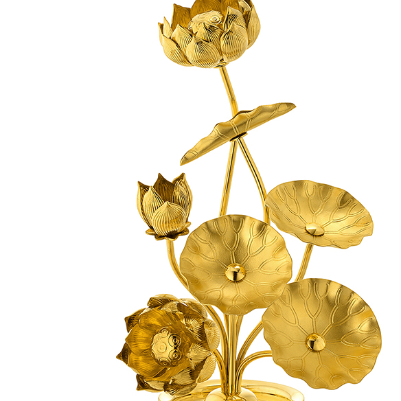 K18 仏具〔常花 大（右）〕 | 高品質 金・プラチナ