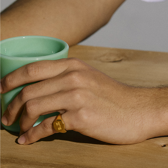 K18イエローゴールド リング 八角 | 高品質 金・プラチナ