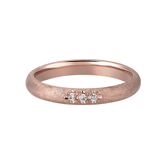 K18 カラーゴールドリング〕K18 リング ピンクゴールド (幅約2.8mm