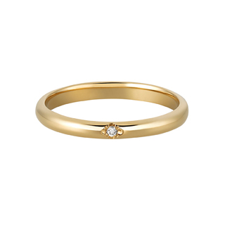 K18 カラーゴールドリング〕K18 リング イエローゴールド (幅約2.2mm