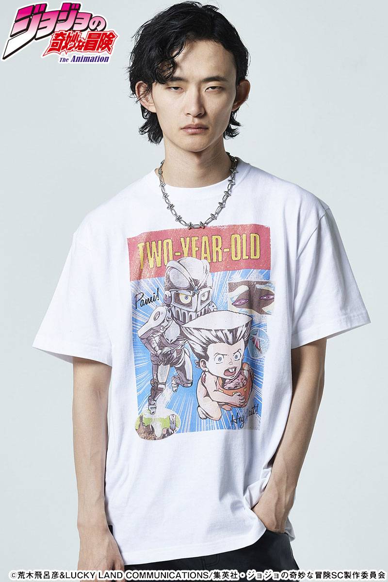 ジョジョの奇妙な冒険xglamb(グラム) De-aged Polnareff T-shirts