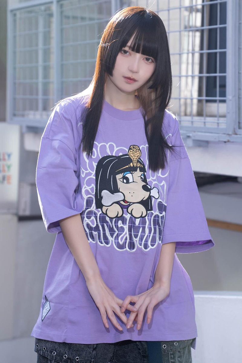 環やね × GALFY × GEKIROCK CLOTHING やねの犬Tee -ラブ&ピースの使者