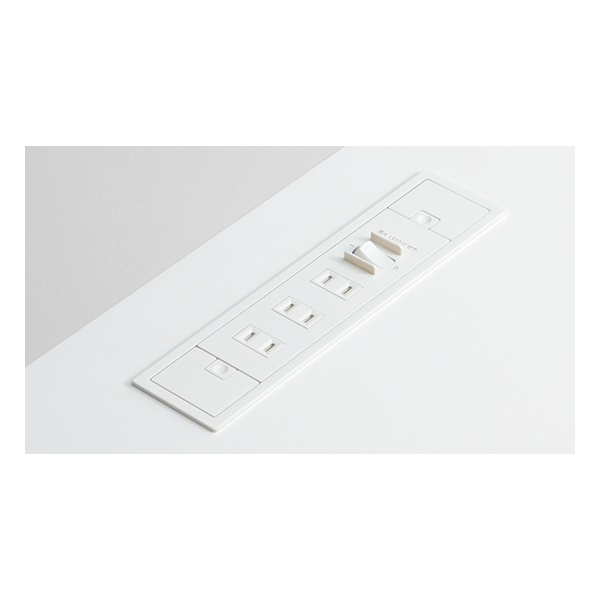 デスク 電源×3口+集中スイッチ付コンセント CZRA-310U-W9｜オフィス