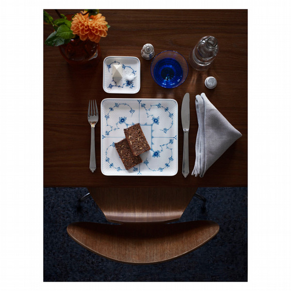 ロイヤル コペンハーゲン]ブルーフルーテッド プレイン スクエア